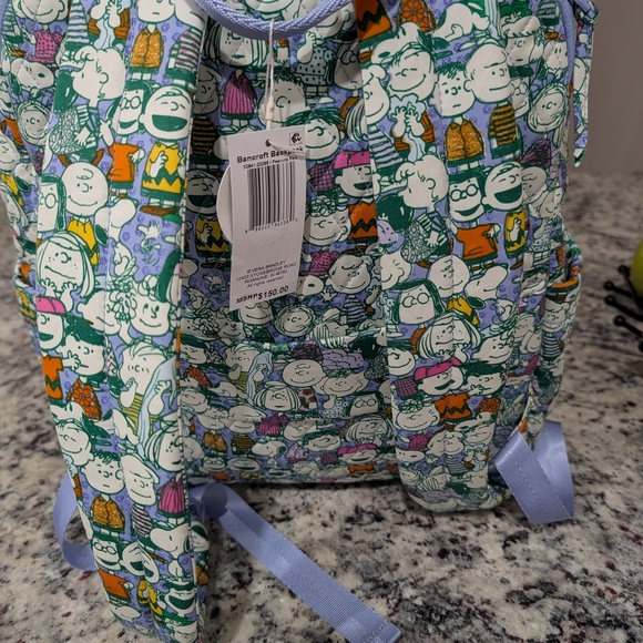 Vera Bradley Peanuts Character Backpack - Green and Purple - Picture 3 of 6